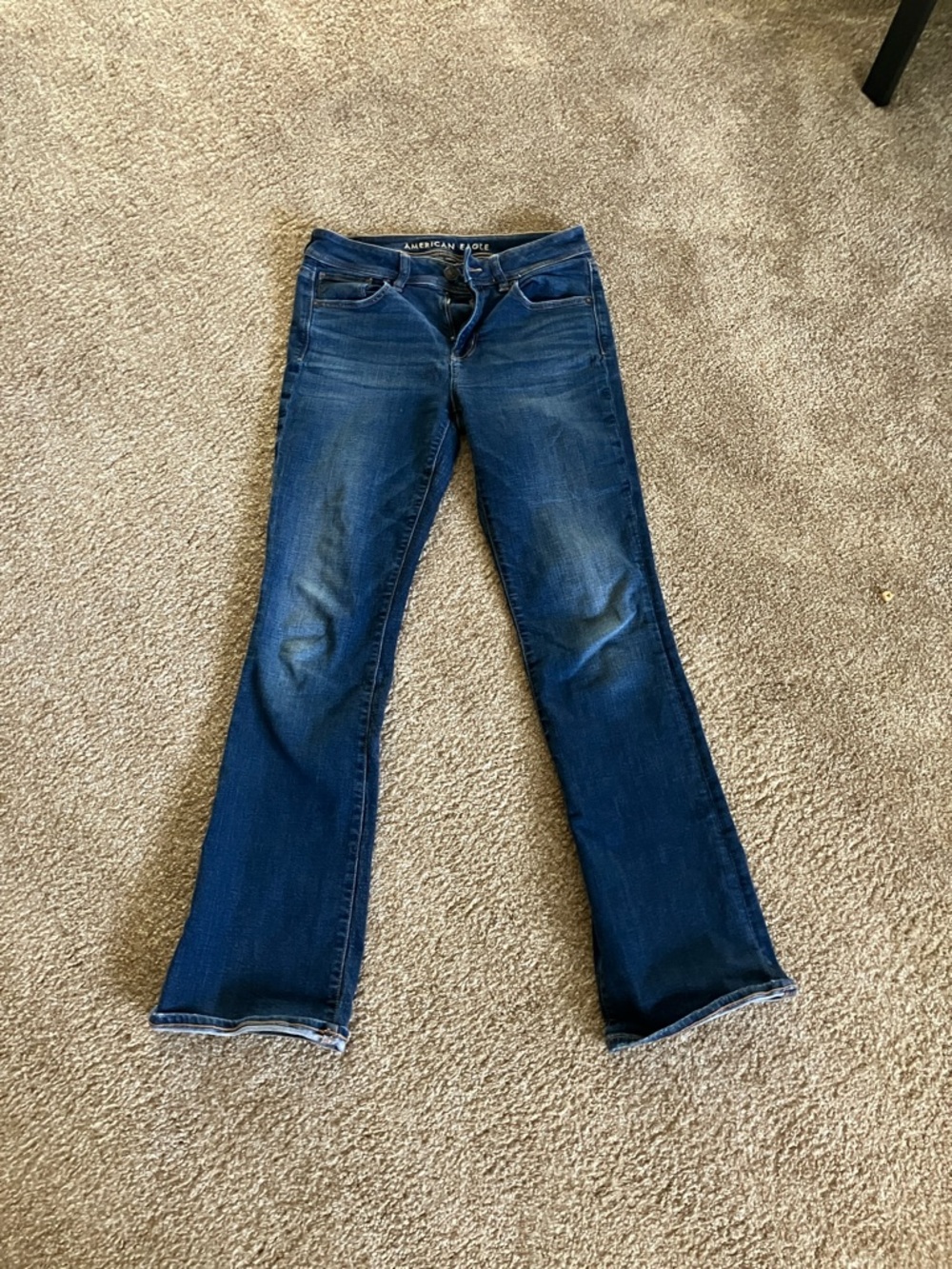 American Eagle Outfitters Dark Blue Wide Leg Jeans